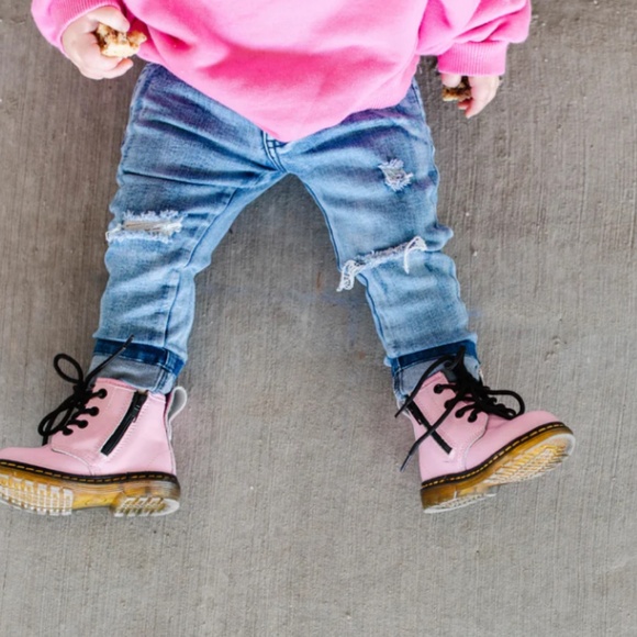 Piper Finn Cotton Candy - Toddler Combat Boot size 7 Pink - Picture 4 of 4